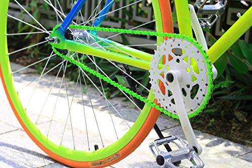 zonkie Single-Speed - Cadena para bicicleta (1/2" x 1/8", 116 eslabones), color verde