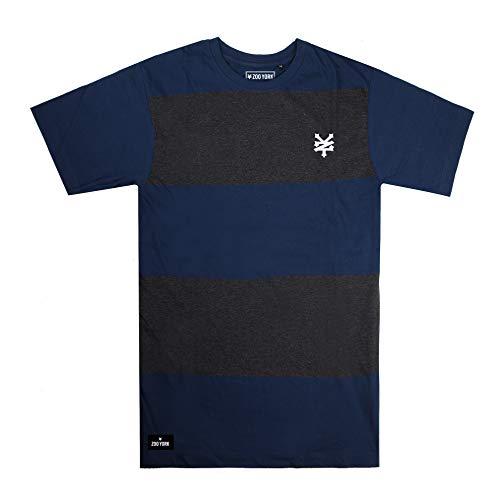 Zoo York Logo Camiseta, Azul (Blue/Charcoal Heather BCH), X-Large para Hombre