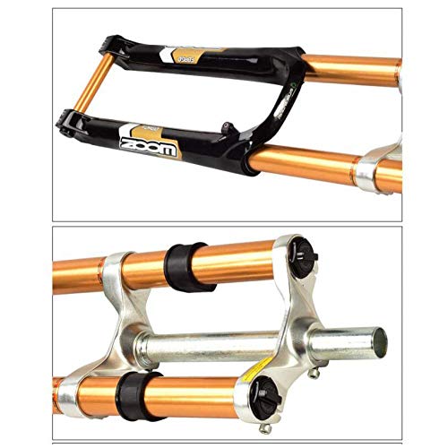 Zoom 26 27.5 29 Pulgadas MTB Downhill Amortiguador Horquilla Delantera Horquilla de suspensión de Eje de Cubo de 1-1/8 '' Presión de Aceite de Hombro Doble 680DH Pilar A (Tipo PM) Freno de Disco