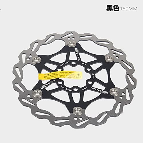 Zoom Frenos de disco hidráulicos Mountain Bike Sets MTB Conjunto delantero y trasero con disco flotante Rotor 160mm y pernos de color (negro)