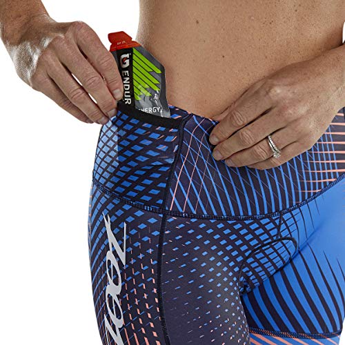 Zoot Pantalones de triatlón para Damas de 6 Pulgadas Estilo Stoke con Acolchado de Asiento en 2D, Bolsillos Laterales, SPF 50+ y Costuras Seamlink Tamaño L