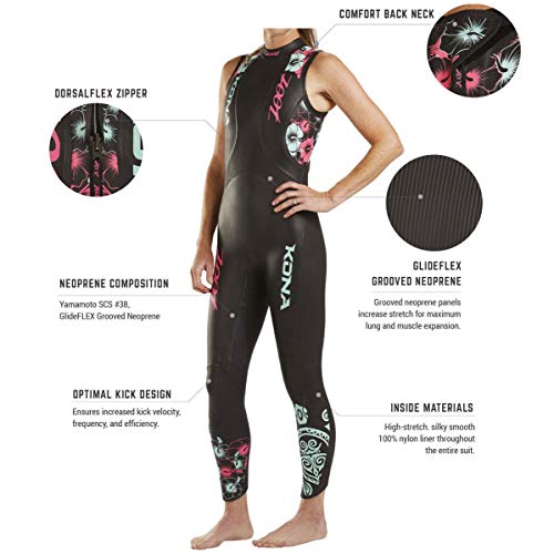 Zoot Traje de Buceo para Damas Kona sin Mangas con una Bolsa de Neopreno Yamamoto, Ideal para el triatlón y la natación en Aguas Abiertas. Tamaño L