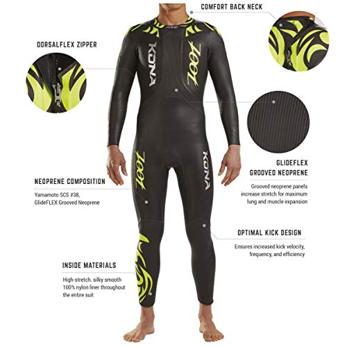 Zoot Traje de Neopreno de Kona para Hombres con Bolsa Hecha de Neopreno Yamamoto, Ideal para el triatlón y la natación en Aguas Abiertas Tamaño MT