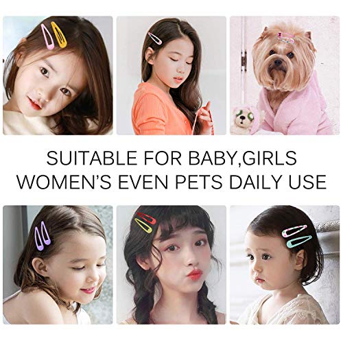 ZOYLINK 120PCS Hair Clip Set Fashion Cute Assorted Snap Barrette Hair Pin para niños niñas