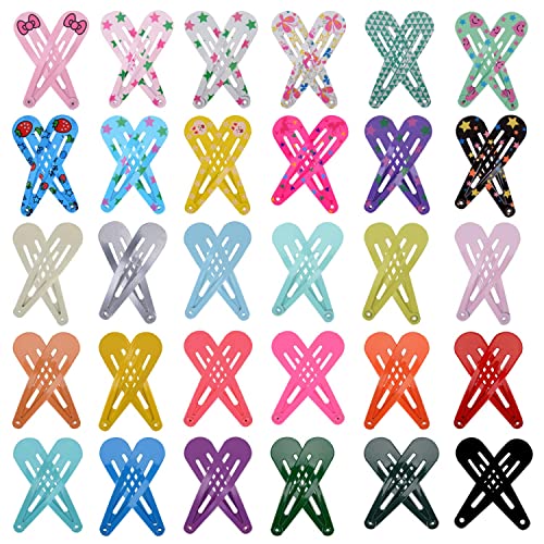 ZOYLINK 120PCS Hair Clip Set Fashion Cute Assorted Snap Barrette Hair Pin para niños niñas