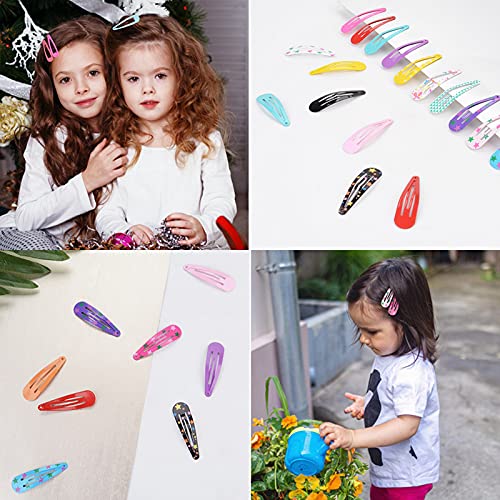 ZOYLINK 120PCS Hair Clip Set Fashion Cute Assorted Snap Barrette Hair Pin para niños niñas