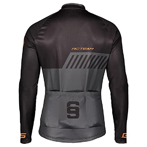 ZQD Ciclismo Maillot Hombres Jersey + Pantalones Largos Culote Mangas Largas de Ciclismo Conjunto de Ropa, Pantalones Acolchados de Gel 9D MTB Camisa de Montar, Camisa de Carreras Camisa de Ciclismo