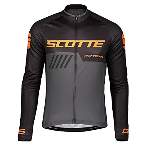 ZQD Ciclismo Maillot Hombres Jersey + Pantalones Largos Culote Mangas Largas de Ciclismo Conjunto de Ropa, Pantalones Acolchados de Gel 9D MTB Camisa de Montar, Camisa de Carreras Camisa de Ciclismo