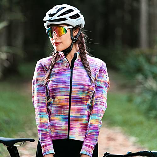 ZQD Ropa Ciclismo Invierno Mujer, Maillot Ciclismo Polar Térmico de Manga Larga para Bicicleta de Carretera y MTB (Color : C, Tamaño : M)