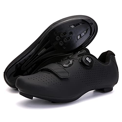 ZQW Zapatos De Ciclismo para Hombres Y Mujeres, Zapatillas De Ciclismo De Carretera SPD Bike Compatible con Pedales Peloton/Look Delta Zapatillas Bicicleta MTB Bloqueo Automático
