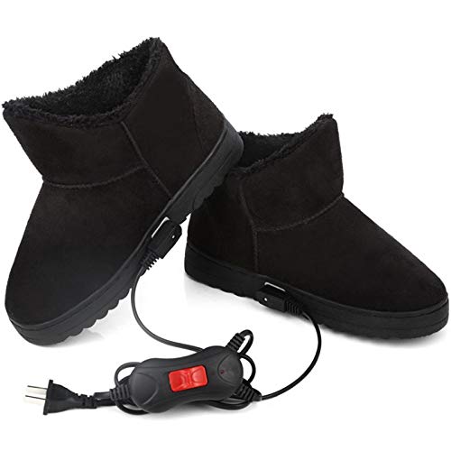 ZRSH Zapatos con Calefacción Eléctrica USB, Botas con Calefacción, Calentador de Pies con Cable USB, Zapatillas con Calefacción Suave Control Inteligente Temperatura,40/42