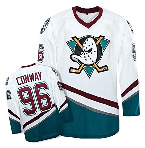 ZSViVi Charlie Conway # 96 Mighty Ducks Película de Hockey sobre Hielo de la NHL Jerseys Hombres Sudaderas Respirable de la Manga Larga Camiseta (Size : Medium)