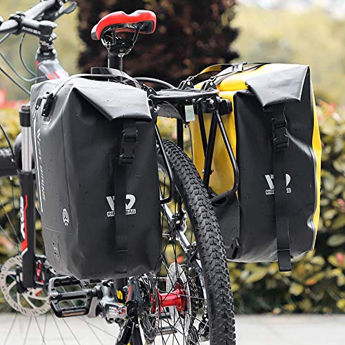 ZXNQ Bolsa de Bicicleta Multifuncional portátil de Alta Capacidad 25L Impermeable Bolsa de Transporte Trasero de Bicicleta de Nailon