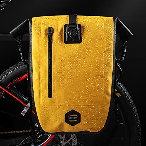 ZXNQ Bolsa de Bicicleta Multifuncional portátil de Alta Capacidad 25L Impermeable Bolsa de Transporte Trasero de Bicicleta de Nailon