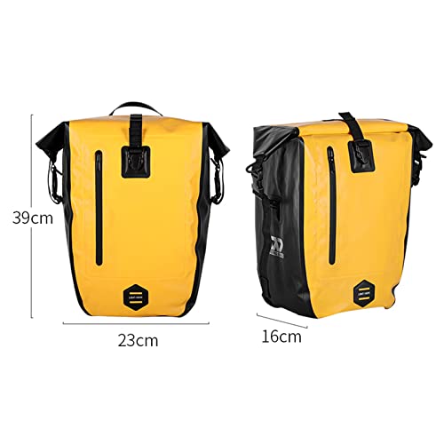 ZXNQ Bolsa de Bicicleta Multifuncional portátil de Alta Capacidad 25L Impermeable Bolsa de Transporte Trasero de Bicicleta de Nailon