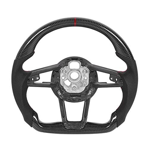 ZXYA Fibra DE Carbono Piso Inferior MODIFICACIÓN MODIFICACIÓN MODIFICACIÓN Nappa FIT DE Cuero Perforado para Audi R8 MK2 TT/TTS/TTRS MK3 2015+ Volante