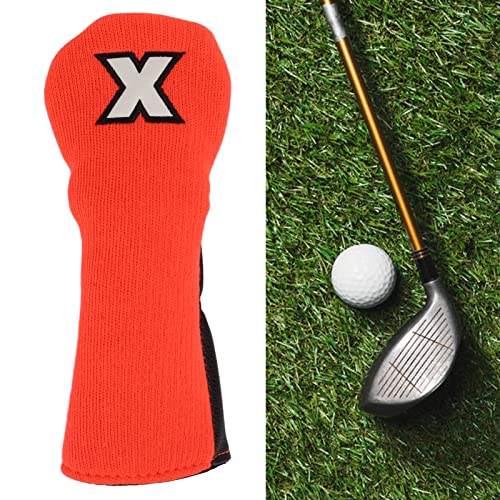 ZYHHDP Cubiertas de Golf de Punto Cubierta de Cabeza de Tela Mixta Protector de Palo de Golf Cubiertas de Cabeza de Golf Poliéster de Punto Impermeable para Entrenamiento de Rutina(Naranja)