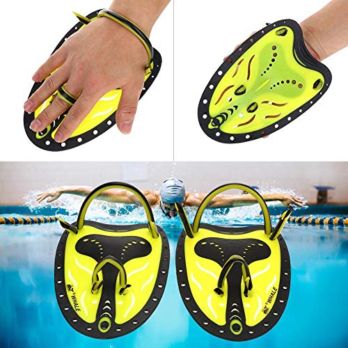 Zyyini Palas de Entrenamiento de natación Profesional Paletas de Mano Paletas mecánicas Ayuda de Entrenamiento de natación Paletas Planas Grandes Equipos de Buceo para Hombres Mujeres niños(# 1)