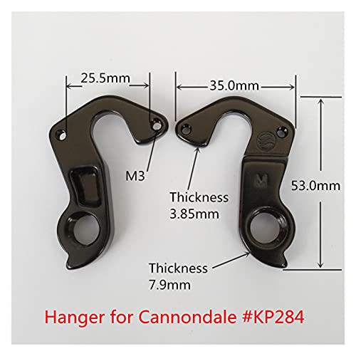 ZZHH 1pc Bicycle Gear Hanger Fit para Cannondale # KP284 Rápido CX Bulls Black Kids Street 24 Trail Althea Serie Bad Boy Durailleur Percha (Color : Silver)