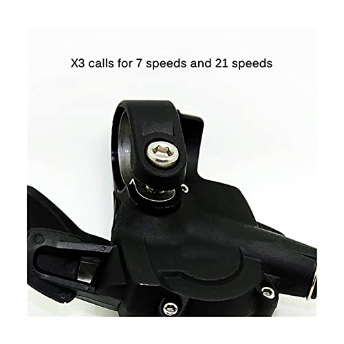 ZZHH Bike Speed ​​Gear Shifter Speed ​​Speed ​​Bike Speed ​​Gear Switch Fit para SRAM X3 Montaña 7/21 Velocidad Cambio de Bicicleta Accesorios para Bicicletas (Color : Black)