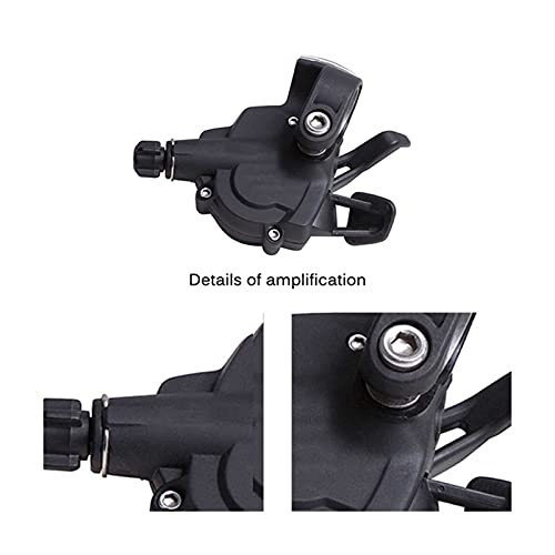 ZZHH Bike Speed ​​Gear Shifter Speed ​​Speed ​​Bike Speed ​​Gear Switch Fit para SRAM X3 Montaña 7/21 Velocidad Cambio de Bicicleta Accesorios para Bicicletas (Color : Black)