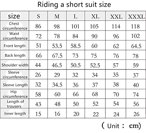 ZZSH Traje De Montar De Manga Corta, Montar Ropa Traje Verano Al Aire Libre Succión Transpirable Bicicleta De Montaña Bicicleta Dinámica Ciclismo Equitación Ropa,White,L