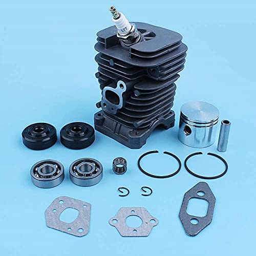 - Kit de sello de aceite de cojinete de cigüeñal de pistón de cilindro de 41,1 mm compatible con Partner Formula 400/5000 350351352370371390401420 motosierra Piezas de repuesto