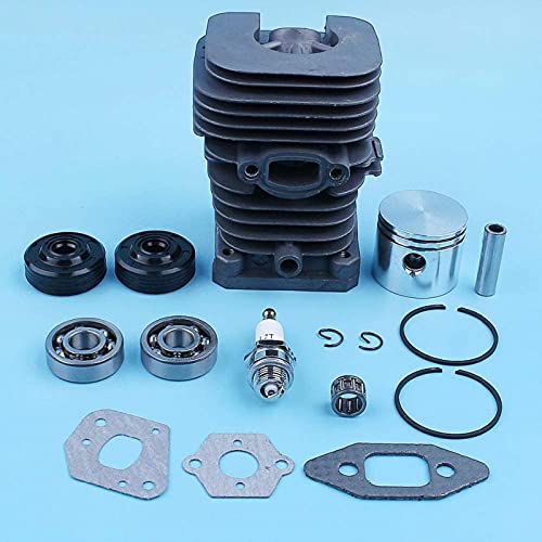 - Kit de sello de aceite de cojinete de cigüeñal de pistón de cilindro de 41,1 mm compatible con Partner Formula 400/5000 350351352370371390401420 motosierra Piezas de repuesto