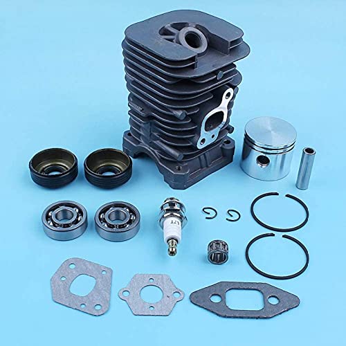 - Kit de sello de aceite de cojinete de cigüeñal de pistón de cilindro de 41,1 mm compatible con Partner Formula 400/5000 350351352370371390401420 motosierra Piezas de repuesto