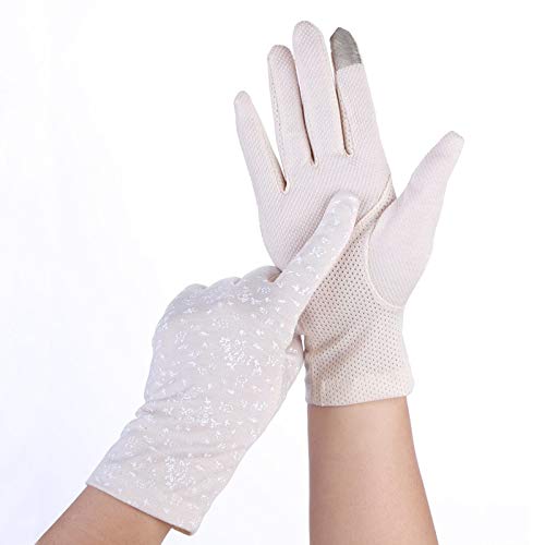 1 Pair Anti UV Summer Thin Driving Gloves Breathable Non-Slip Cotton Women Gloves Outdoor Touch Screen Sunscreen Stretch Gloves - 3
