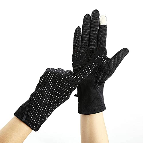 1 Pair Anti UV Summer Thin Driving Gloves Breathable Non-Slip Cotton Women Gloves Outdoor Touch Screen Sunscreen Stretch Gloves - 3