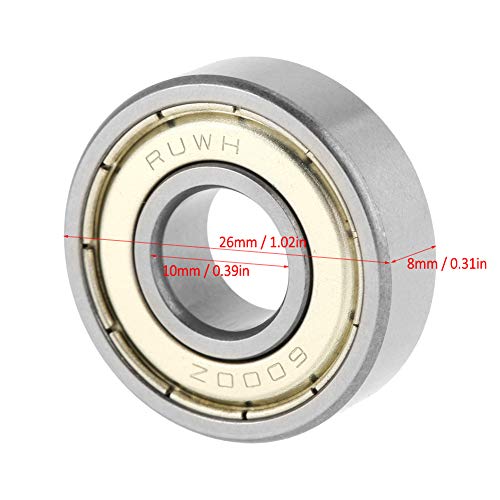 10 Piezas 6000zz Metal Sellado Rodamiento De Bolas De Acero Profundo 10x26x8mm