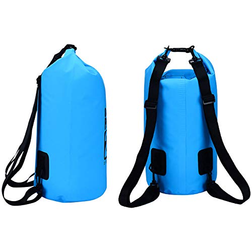 10L Waterproof Drying Bag, Adjustable Shoulder Strap Water Drifting Bucket Bag + Oversized Waterproof Phone Case, Suitable For Kayaking /Boating / Canoeing / Fishing(Verde)