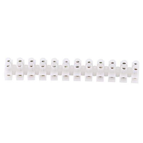 10Pcs Bloque de terminales de tornillo de doble fila de 360V Bloque de tiras de 12 posiciones Conector de cable eléctrico aislado 10A Barrera eléctrica para cables Conexión de electrodomésticos etc