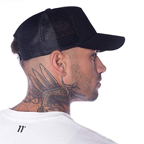 11 Degrees 11D-082-071 Trucker Cap - Black out Black