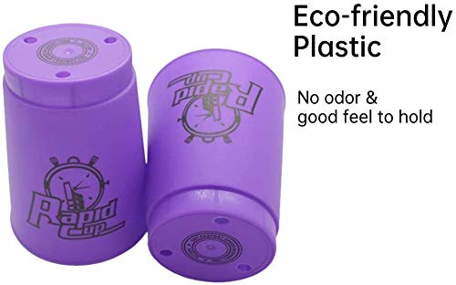 12 vasos apilables, apilado de vasos como deporte, entrenamiento, juego de velocidad, desafío de competencia en fiestas (morado)