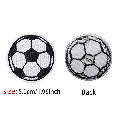 12pcs bola parches hierro en parches de fútbol de balón de fútbol para niños pantalones vaqueros ropa para coser en la chaqueta Mochila Applique DIY Craft