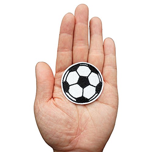 12pcs bola parches hierro en parches de fútbol de balón de fútbol para niños pantalones vaqueros ropa para coser en la chaqueta Mochila Applique DIY Craft