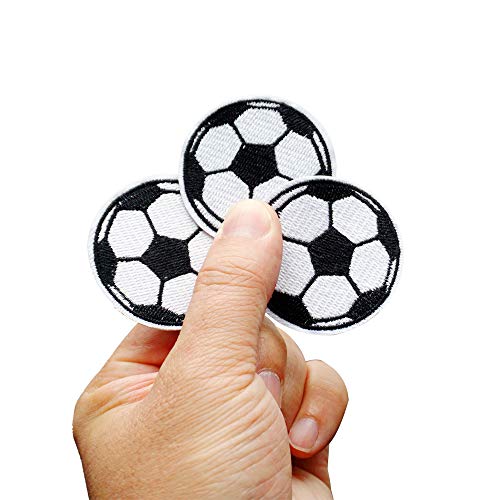 12pcs bola parches hierro en parches de fútbol de balón de fútbol para niños pantalones vaqueros ropa para coser en la chaqueta Mochila Applique DIY Craft