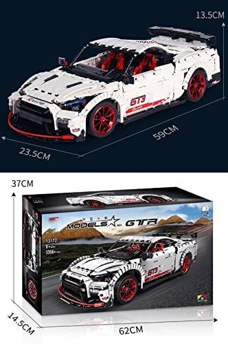 13172 Technology Car Building Blocks Para Nissan,Technology Car Model Racing,Kit Compatible Lego Technology Sports Car Juguetes Para Niños Tecnología 1:8 Modelo Coche Carreras