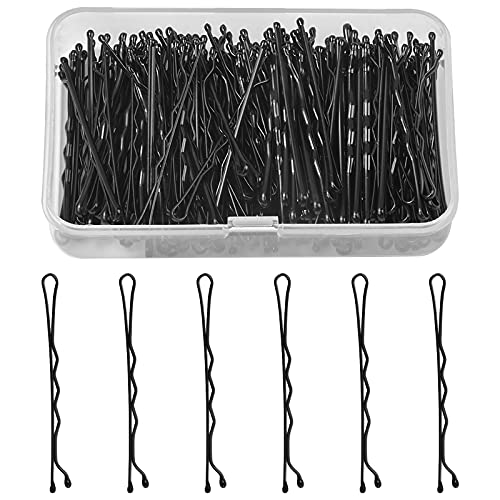 150 Pcs de Horquillas, Negro Mini Horquilla Ondulada, Kit de Horquillas con Caja de Almacenamiento, Adecuada para Maquillaje, Lavado de Cara y Maquillaje de Niñas y Niñas