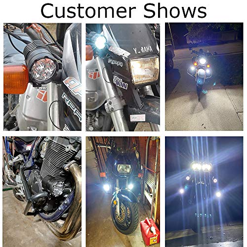 18W Faros Delanteros Moto,6 LEDs Faros Auxiliares Antiniebla Focos LED 6000LM Luces Adicionales Impermeable para 12-24V Motocicleta Coche Camion Tractor Todoterreno