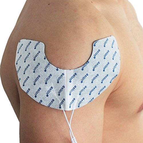 2 Electrodos especiales para hombro axion | Electroestimuladores TENS y EMS | Conexión clavija de 2mm | Parches para su aparato electroestimulador TENS y EMS