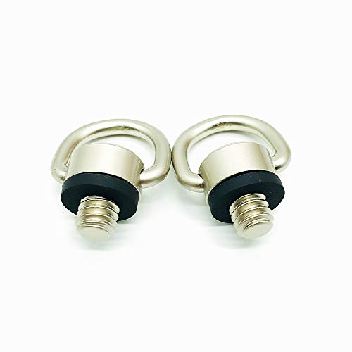 2 Piezas de Correa de cámara con Anillo en D Tornillos de 1/4", Tornillos de fijación rápida para Correas de cámara, trípodes de cámara, Soportes para cámaras de acción (Screws)