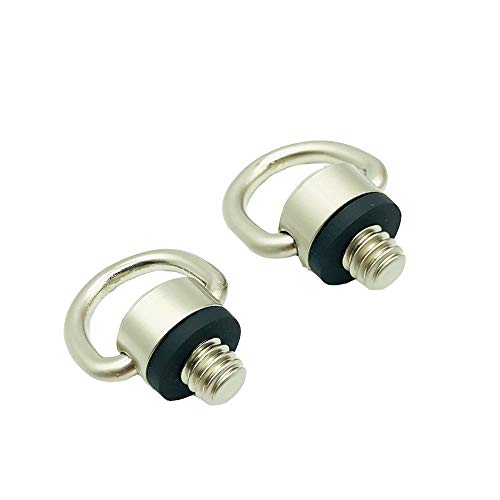 2 Piezas de Correa de cámara con Anillo en D Tornillos de 1/4", Tornillos de fijación rápida para Correas de cámara, trípodes de cámara, Soportes para cámaras de acción (Screws)