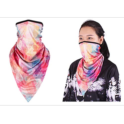 2 Piezas Multifunción Bufanda, Senderismo Bandana Multifunción Bufanda Pañuelos Cabeza Bici Proteccion Solar, Alta Elasticidad Ciclismo Pescar Secado Rápido Multifunción Bufanda Triangular,Style 4