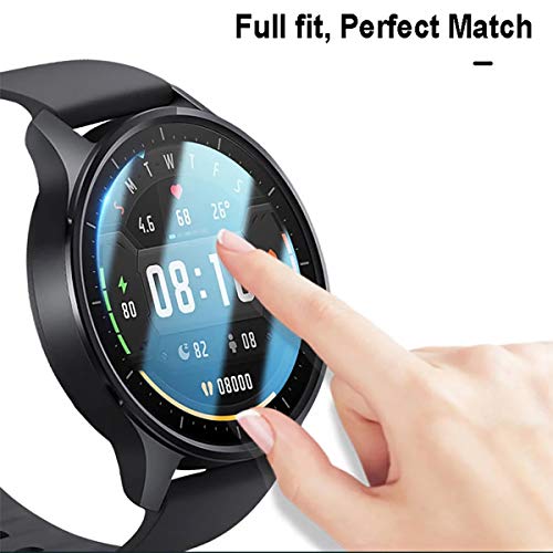 2 Piezas Protector Pantalla para Xiaomi Mi Watch/Mi Watch Color Funda [1 Piezas] Cover, [NO Vidrio] TPU Suave láminas Protectora Anti-rasguños HD Clear TPU [ Alta Sensibilidad]