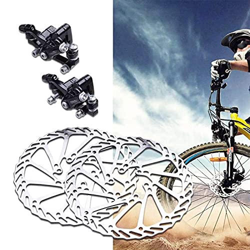 2 Piezas Rotores Bicicleta Freno,Rotor de Freno de Disco de Bicicleta,Tornillos Rotores de Bicicleta de Acero Inoxidable,para la MayoríA de Las Bicicletas de Carretera Bicicleta de Montaña BMX MTB