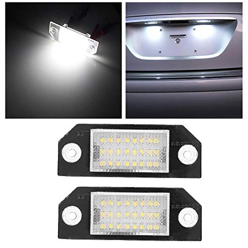 2pcs 24 LED Beads License Plate Lámpara de luz LED para C-MAX 2003-2010 Focus MK2 2003-2008