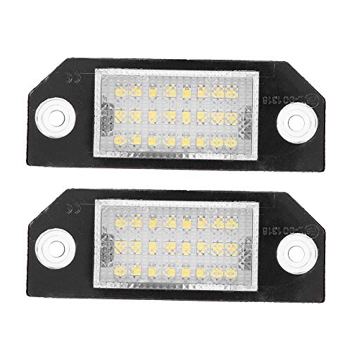 2pcs 24 LED Beads License Plate Lámpara de luz LED para C-MAX 2003-2010 Focus MK2 2003-2008